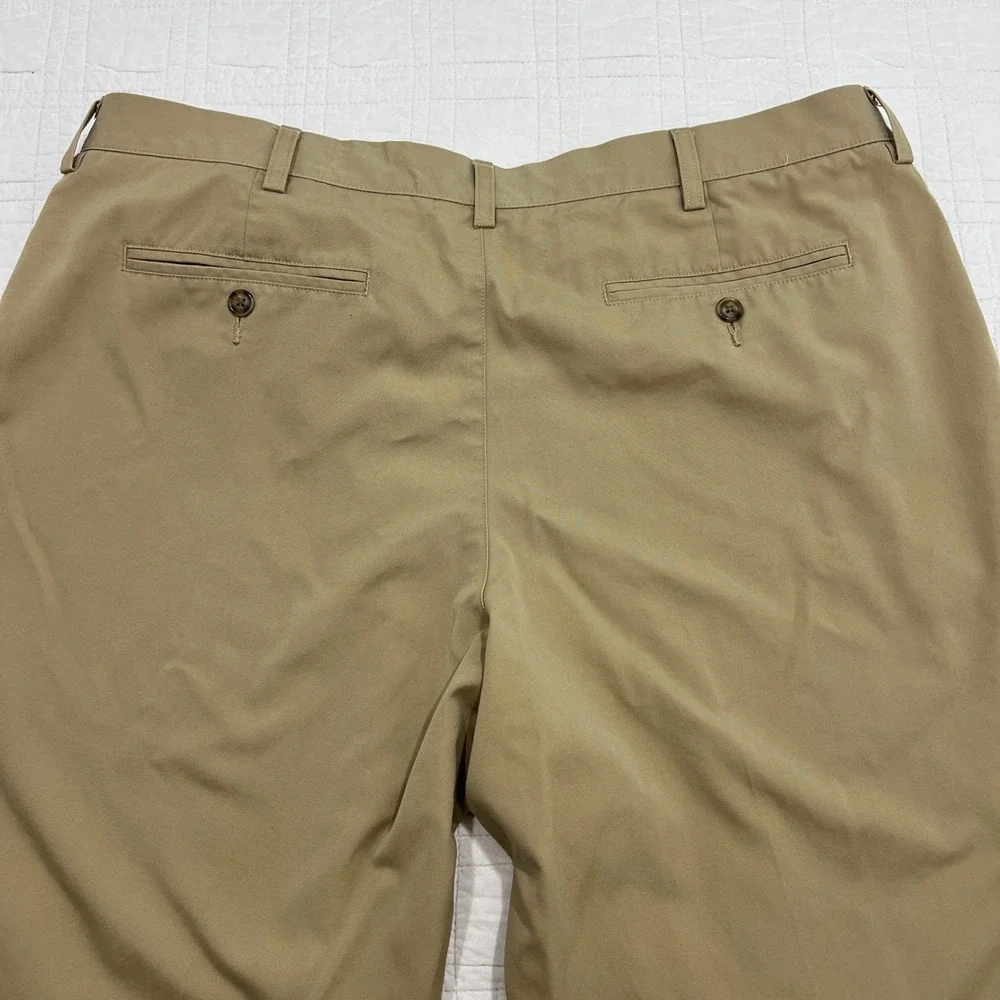 LL Bean Classic Fit Chino Pants Mens 40x31* Khaki Tan 100% Cotton Straight
